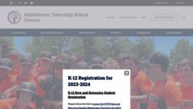 What Middletownk12.org website looked like in 2023 (3 years ago)