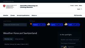 What Meteoswiss.ch website looked like in 2023 (1 year ago)