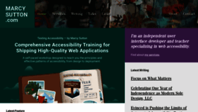 What Marcysutton.com website looked like in 2023 (2 years ago)
