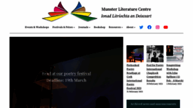 What Munsterlit.ie website looked like in 2023 (1 year ago)