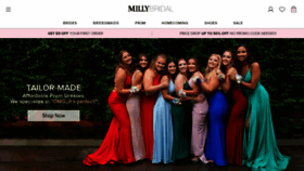 What Millybridal.org website looked like in 2023 (2 years ago)