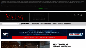 What Mailingsystemstechnology.com website looked like in 2023 (1 year ago)