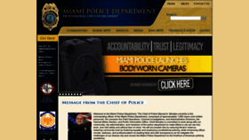 What Miami-police.org website looked like in 2023 (1 year ago)