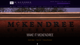 What Mckendree.edu website looked like in 2023 (1 year ago)