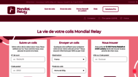 What Mondialrelay.fr website looked like in 2023 (1 year ago)