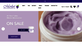 What Merlotskincare.com website looked like in 2023 (1 year ago)