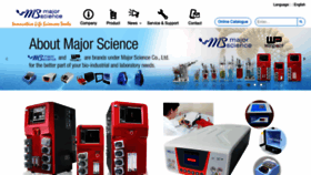 What Majorsci.com website looked like in 2023 (1 year ago)