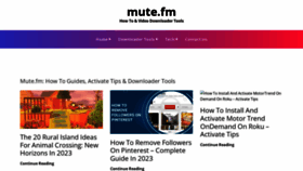 What Mute.fm website looked like in 2023 (1 year ago)