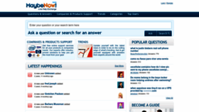 What Maybenow.com website looked like in 2023 (1 year ago)