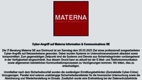 What Materna.de website looked like in 2023 (1 year ago)