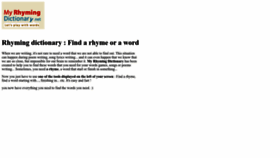 What My-rhyming-dictionary.net website looked like in 2023 (3 years ago)