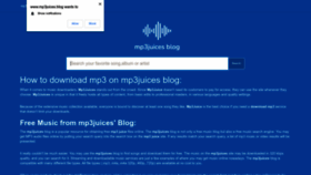 What Mp3juices.blog website looked like in 2023 (1 year ago)