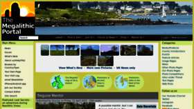 What Megalithic.co.uk website looked like in 2023 (3 years ago)