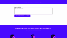 What Maxdebrid.com website looked like in 2023 (This year)