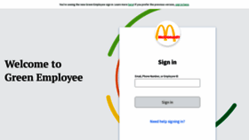 What Mcdonalds.greenemployee.com website looked like in 2023 (1 year ago)