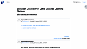 What Moodle.eul.edu.tr website looked like in 2023 (This year)