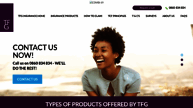 What Mytfginsure.co.za website looked like in 2023 (This year)