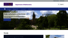 What Maths.manchester.ac.uk website looked like in 2023 (This year)