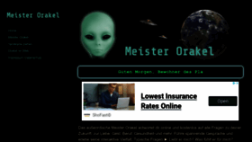 What Meisterorakel.de website looked like in 2023 (This year)