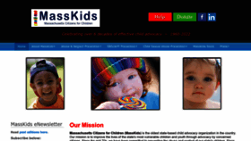 What Masskids.org website looked like in 2023 (This year)