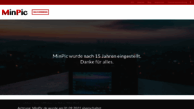 What Minpic.de website looked like in 2023 (This year)