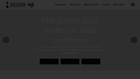 What Millicom.com website looked like in 2023 (This year)