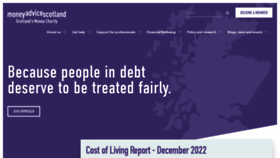 What Moneyadvicescotland.org.uk website looked like in 2023 (2 years ago)