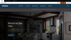 What Moen.com website looked like in 2023 (1 year ago)