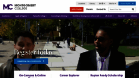 What Montgomerycollege.edu website looked like in 2023 (This year)