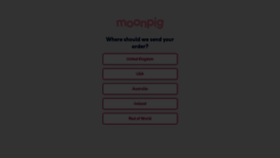 What Moonpig.com website looked like in 2023 (This year)