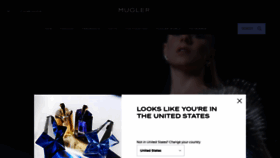 What Mugler.com website looked like in 2023 (This year)