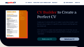 What Myperfectcv.co.uk website looked like in 2023 (This year)