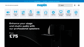 What Maplin.co.uk website looked like in 2023 (This year)