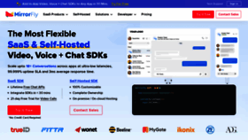 What Mirrorfly.com website looked like in 2023 (This year)