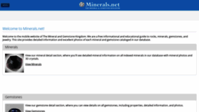 What Minerals.net website looked like in 2023 (This year)