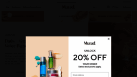 What Murad.com website looked like in 2023 (This year)