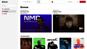 What Music.apple.com website looked like in 2023 (This year)