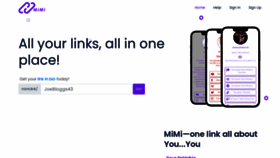 What Mimi.link website looked like in 2023 (This year)