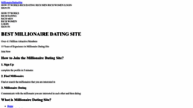 What Millionairedatingsite.net website looked like in 2023 (This year)