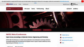 What Matec-conferences.org website looked like in 2023 (2 years ago)
