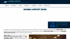 What Mumbaiairport.com website looked like in 2023 (This year)