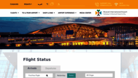 What Muscatairport.co.om website looked like in 2023 (This year)
