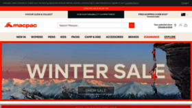 What Macpac.co.nz website looked like in 2023 (2 years ago)