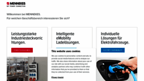 What Mennekes.de website looked like in 2023 (This year)