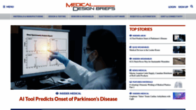 What Medicaldesignbriefs.com website looked like in 2023 (This year)