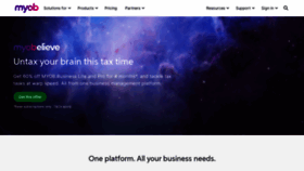 What Myob.co.nz website looked like in 2023 (This year)