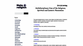What Meta-religion.com website looked like in 2023 (This year)