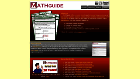 What Mathguide.com website looked like in 2023 (This year)