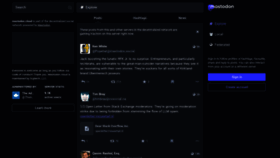 What Mastodon.cloud website looked like in 2023 (This year)
