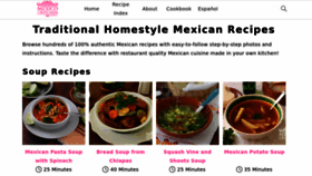 What Mexicoinmykitchen.com website looked like in 2023 (This year)